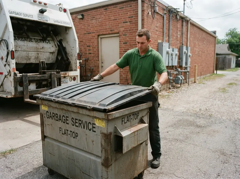 Flat-Top Front-Load Dumpster Collection in Dallas, TX
