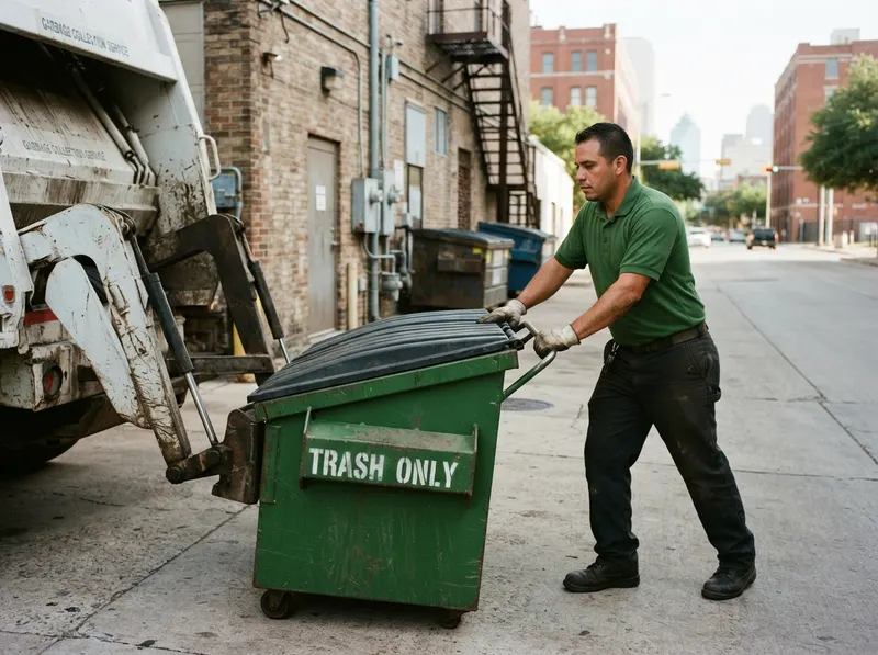 Slant-Top Front-Load Dumpster Collection in Dallas, TX